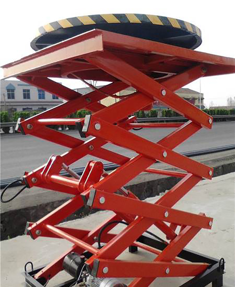 Telescopic lifting stage